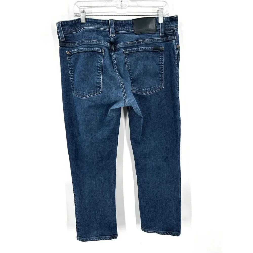 FIDELITY Men's Jimmy Slim Straight Leg Alpha Blue Casual Denim Jeans Size 38